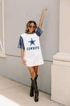 DALLAS COWBOYS CHIC CHAMPS FULL SEQUIN JERSEY DRESS