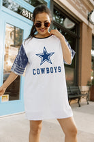 DALLAS COWBOYS CHIC CHAMPS FULL SEQUIN JERSEY DRESS