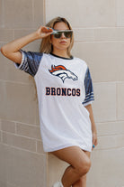 DENVER BRONCOS BLING IT FULL SEQUIN JERSEY DRESS