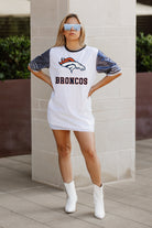 DENVER BRONCOS BLING IT FULL SEQUIN JERSEY DRESS