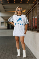 DETROIT LIONS BLING IT FULL SEQUIN JERSEY DRESS