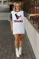 HOUSTON TEXANS BLING IT FULL SEQUIN JERSEY DRESS