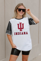 INDIANA HOOSIERS BLING IT FULL SEQUIN JERSEY DRESS