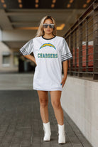 LOS ANGELES CHARGERS BLING IT FULL SEQUIN JERSEY DRESS