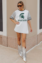 MICHIGAN STATE SPARTANS BLING IT FULL SEQUIN JERSEY DRESS