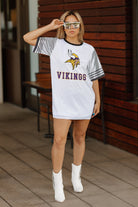 MINNESOTA VIKINGS BLING IT FULL SEQUIN JERSEY DRESS