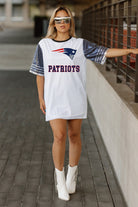 NEW ENGLAND PATRIOTS BLING IT FULL SEQUIN JERSEY DRESS