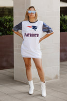 NEW ENGLAND PATRIOTS BLING IT FULL SEQUIN JERSEY DRESS