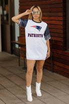 NEW ENGLAND PATRIOTS BLING IT FULL SEQUIN JERSEY DRESS