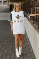 NEW ORLEANS SAINTS BLING IT FULL SEQUIN JERSEY DRESS