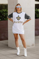 NEW ORLEANS SAINTS BLING IT FULL SEQUIN JERSEY DRESS