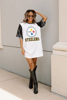 PITTSBURGH STEELERS CHIC CHAMPS FULL SEQUIN JERSEY DRESS