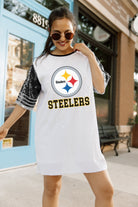 PITTSBURGH STEELERS CHIC CHAMPS FULL SEQUIN JERSEY DRESS