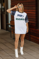 SEATTLE SEAHAWKS BLING IT FULL SEQUIN JERSEY DRESS