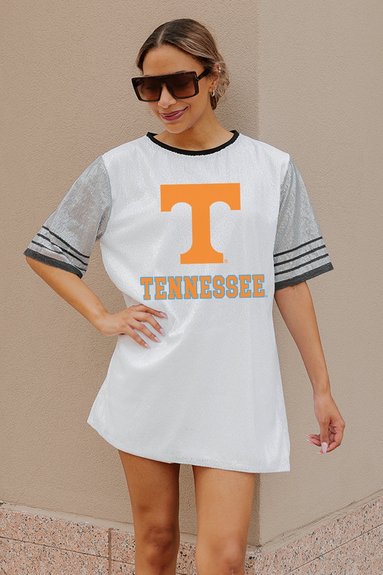 TENNESSEE VOLUNTEERS BLING IT FULL SEQUIN JERSEY DRESS