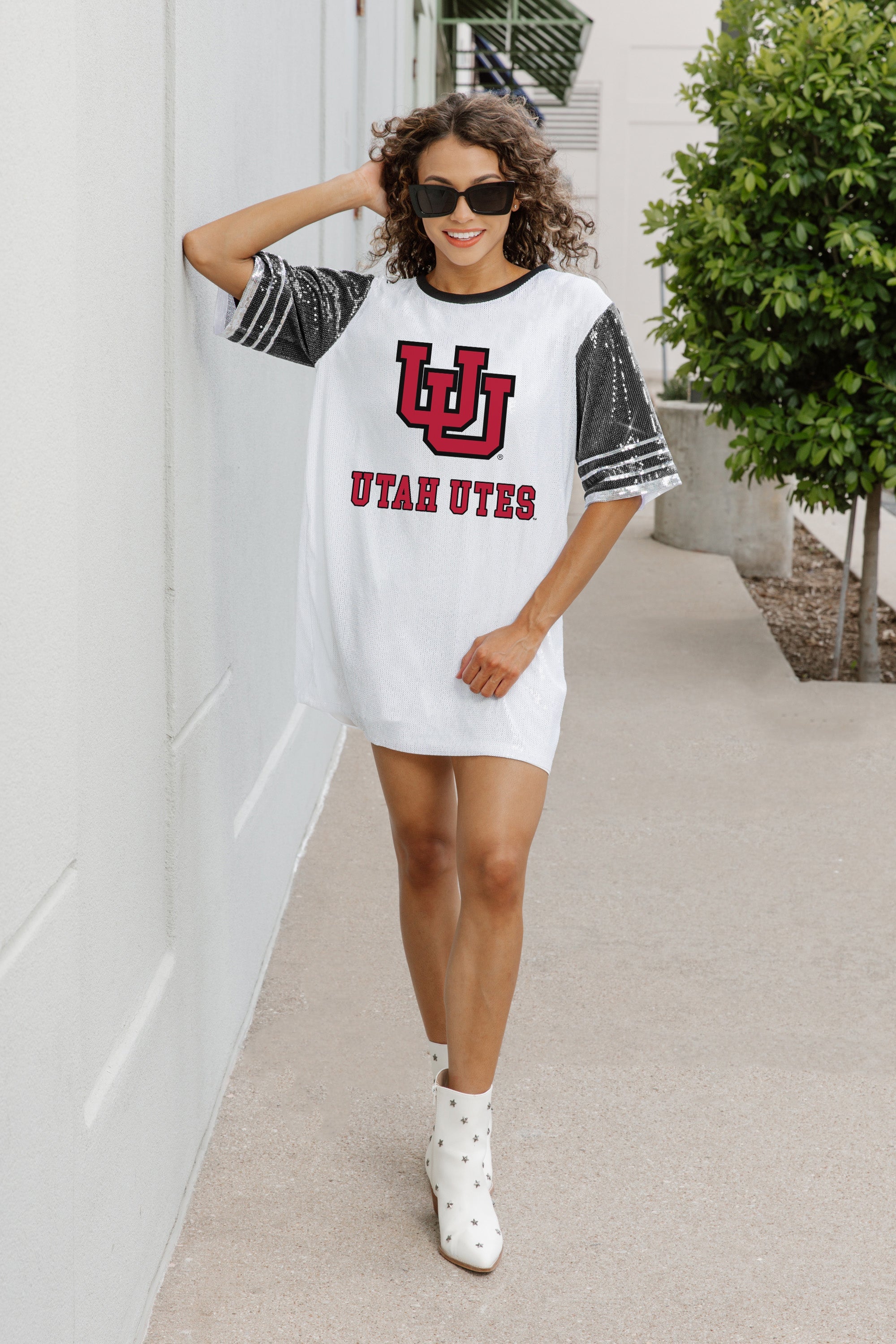 UTAH UTES BLING IT FULL SEQUIN JERSEY DRESS