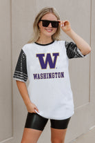 WASHINGTON HUSKIES BLING IT FULL SEQUIN JERSEY DRESS