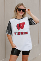 WISCONSIN BADGERS BLING IT FULL SEQUIN JERSEY DRESS