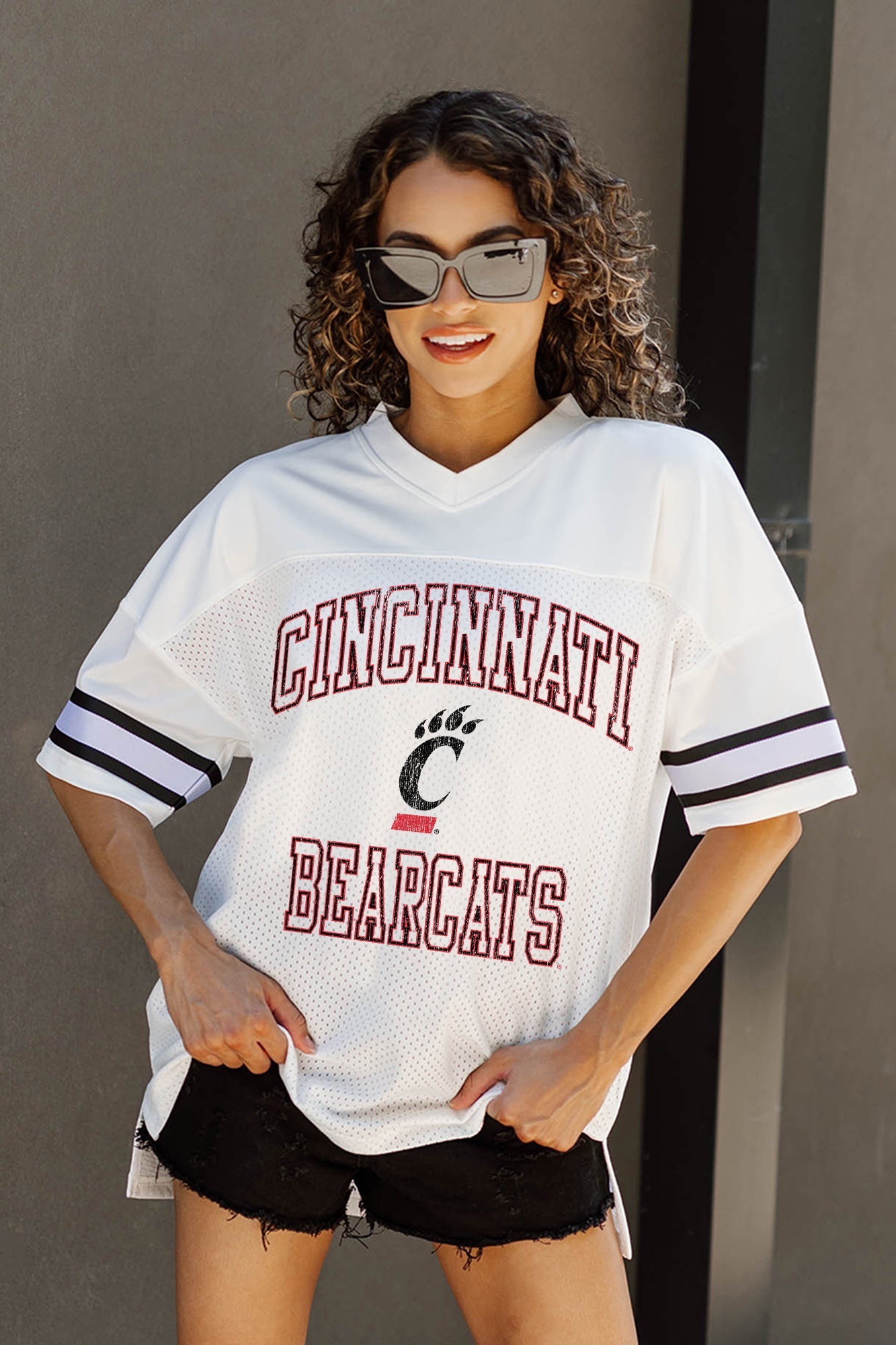 CINCINNATI BEARCATS A STEP AHEAD ICONIC OVERSIZED FASHION JERSEY