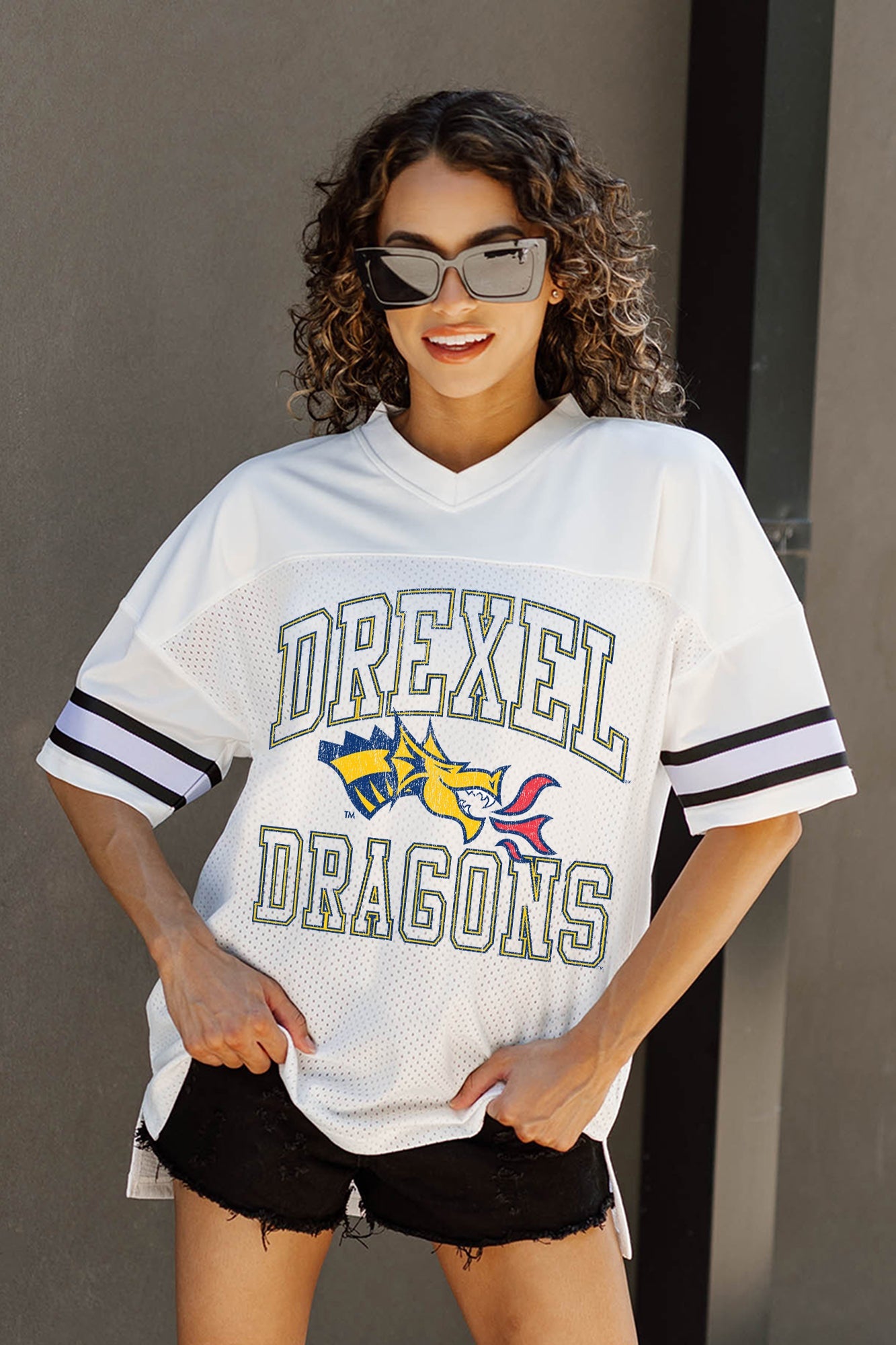 DREXEL UNIVERSITY DRAGONS A STEP AHEAD ICONIC OVERSIZED FASHION JERSEY