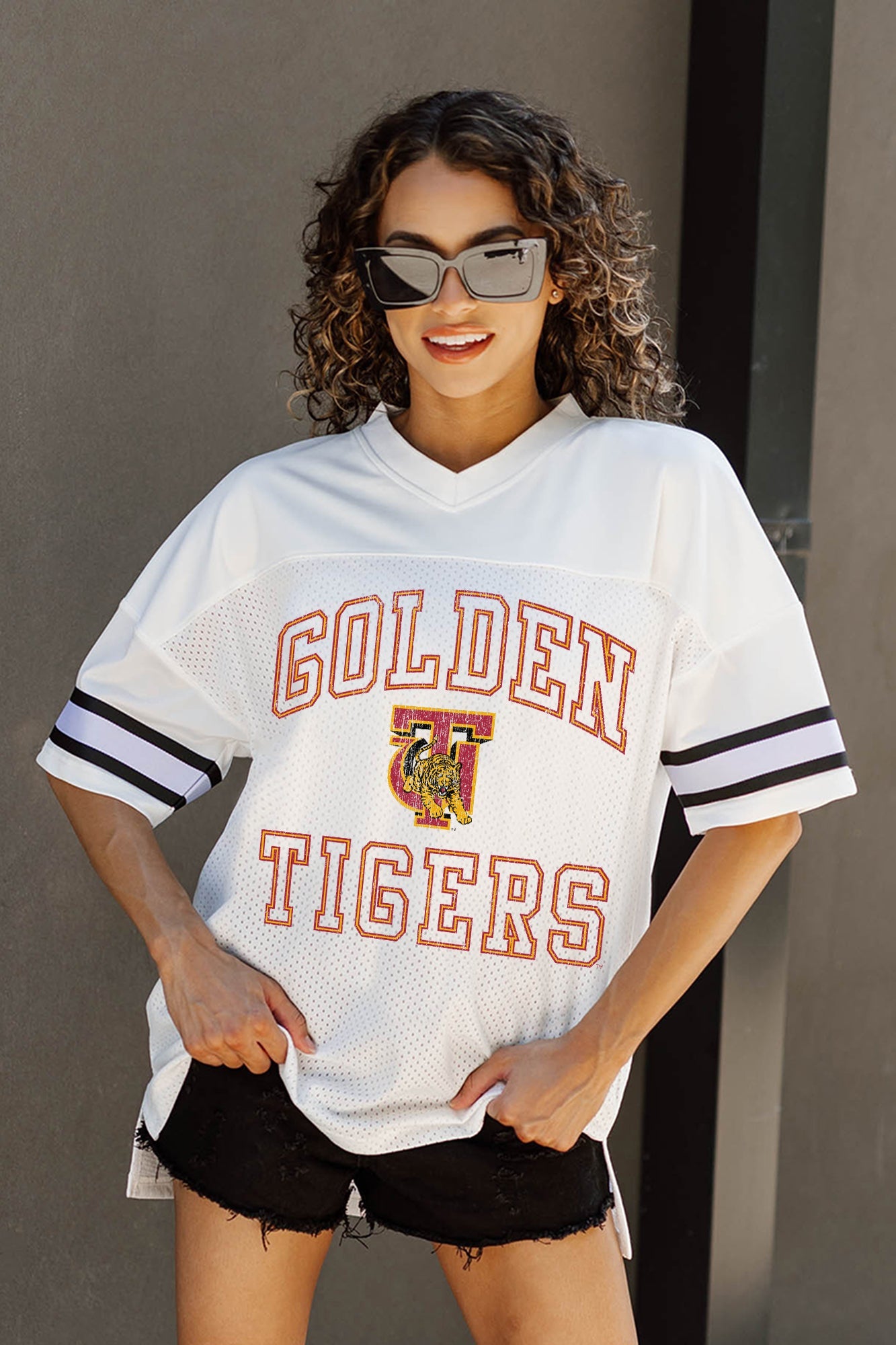 TUSKEGEE GOLDEN TIGERS A STEP AHEAD ICONIC OVERSIZED FASHION JERSEY