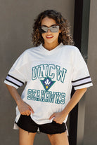 UNC WILMINGTON SEAHAWKS A STEP AHEAD ICONIC OVERSIZED FASHION JERSEY