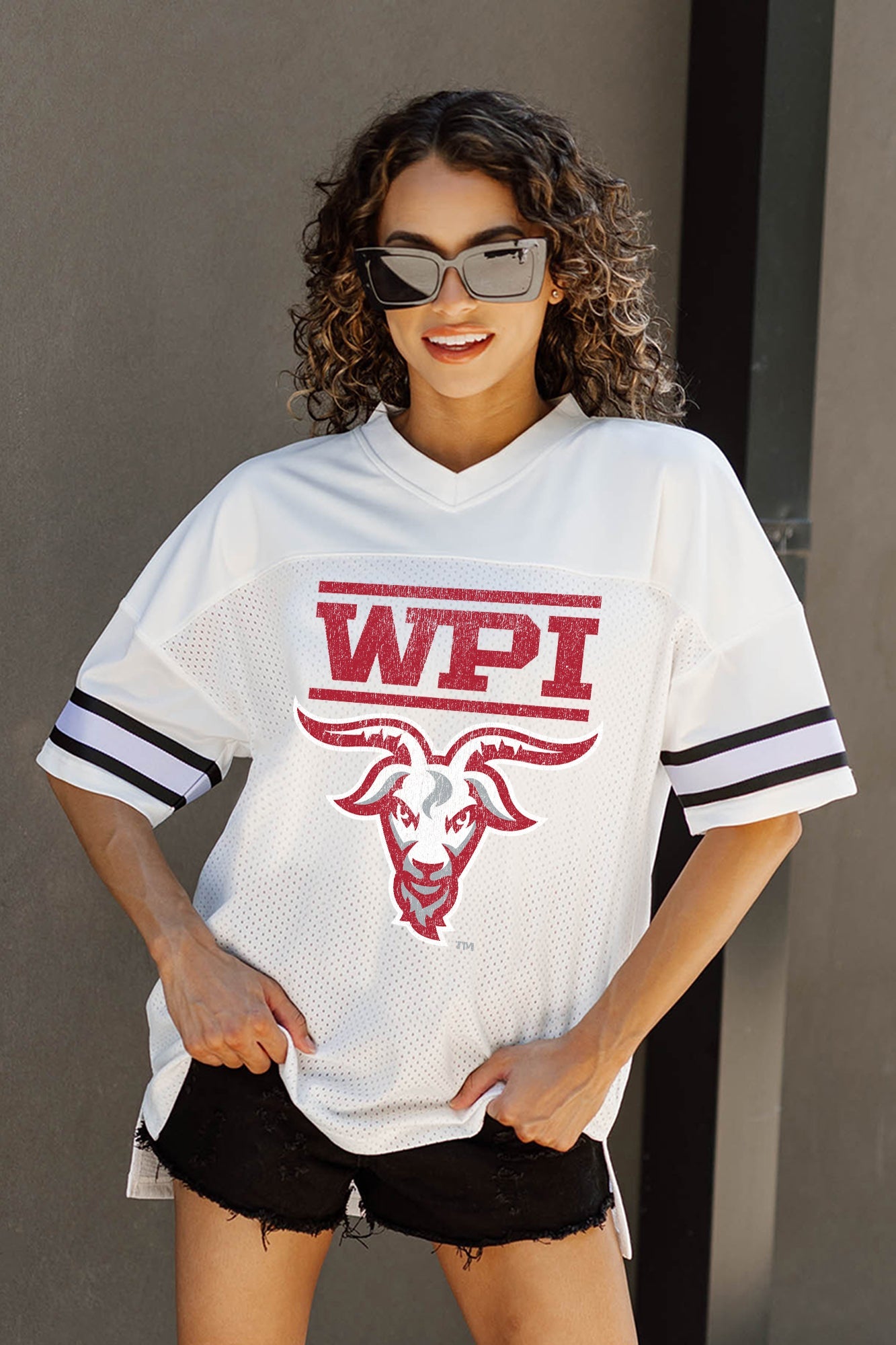 WORCESTER POLYTECHNIC INSTITUTE GOATS A STEP AHEAD ICONIC OVERSIZED FASHION JERSEY