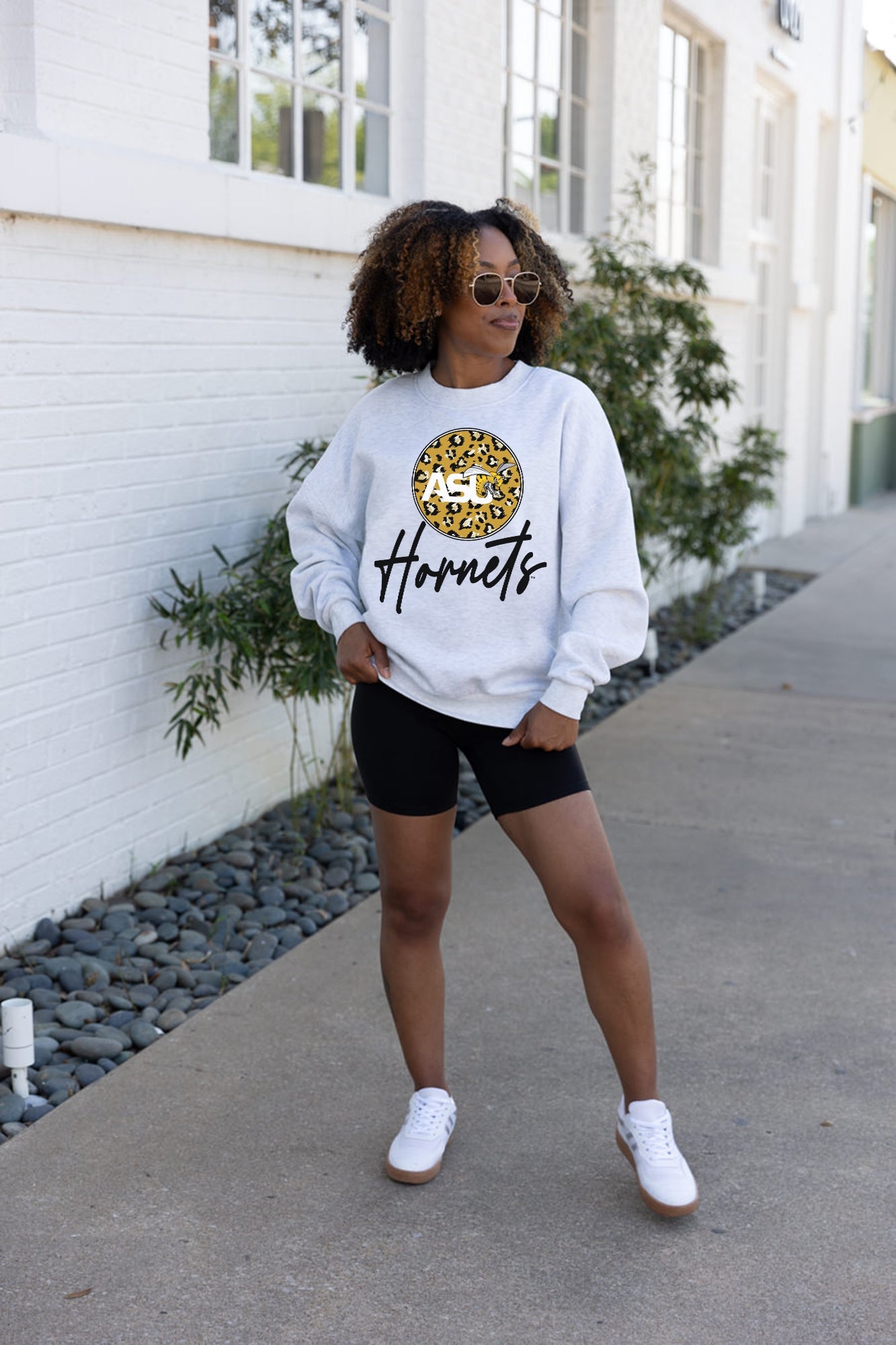 ALABAMA STATE HORNETS GOING WILD PREMIUM FLEECE DROP SHOULDER CREWNECK PULLOVER