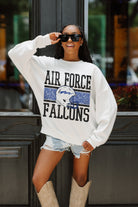 AIR FORCE FALCONS FAIR CATCH PREMIUM FLEECE DROP SHOULDER CREWNECK PULLOVER