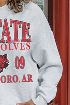 ARKANSAS STATE RED WOLVES ALLEGIANCE PREMIUM FLEECE DROP SHOULDER CREWNECK PULLOVER