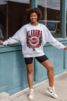 ALABAMA CRIMSON TIDE BASES LOADED PREMIUM FLEECE DROP SHOULDER CREWNECK PULLOVER