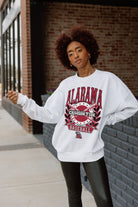 ALABAMA CRIMSON TIDE BASES LOADED PREMIUM FLEECE DROP SHOULDER CREWNECK PULLOVER