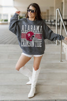 ALABAMA CRIMSON TIDE WILD TAILGATE PREMIUM FLEECE DROP SHOULDER CREWNECK PULLOVER