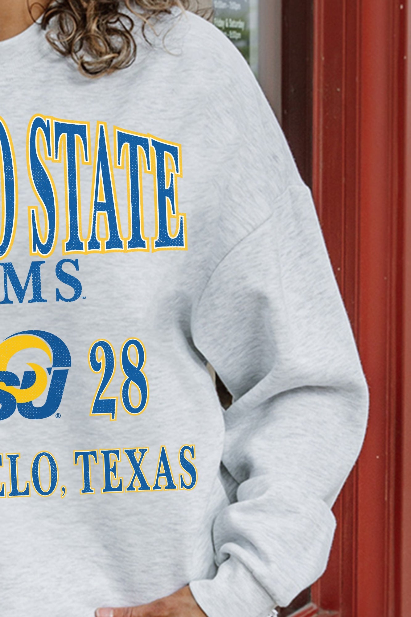 ANGELO STATE RAMS ALLEGIANCE PREMIUM FLEECE DROP SHOULDER CREWNECK PULLOVER