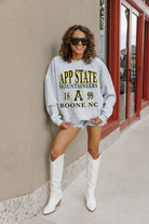 APPALACHIAN STATE MOUNTAINEERS ALLEGIANCE PREMIUM FLEECE DROP SHOULDER CREWNECK PULLOVER