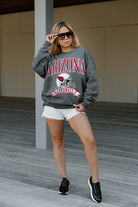 ARIZONA CARDINALS SEAL THE DEAL PREMIUM FLEECE DROP SHOULDER CREWNECK PULLOVER