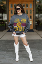 ARIZONA STATE SUN DEVILS WILD TAILGATE PREMIUM FLEECE DROP SHOULDER CREWNECK PULLOVER