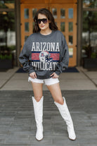 ARIZONA WILDCATS WILD TAILGATE PREMIUM FLEECE DROP SHOULDER CREWNECK PULLOVER