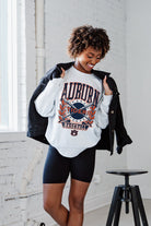 AUBURN TIGERS BASES LOADED PREMIUM FLEECE DROP SHOULDER CREWNECK PULLOVER