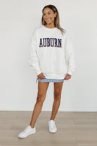 AUBURN TIGERS ALL-STAR APPEAL PREMIUM FLEECE DROP SHOULDER CREWNECK PULLOVER BY MADI PREWETT TROUTT