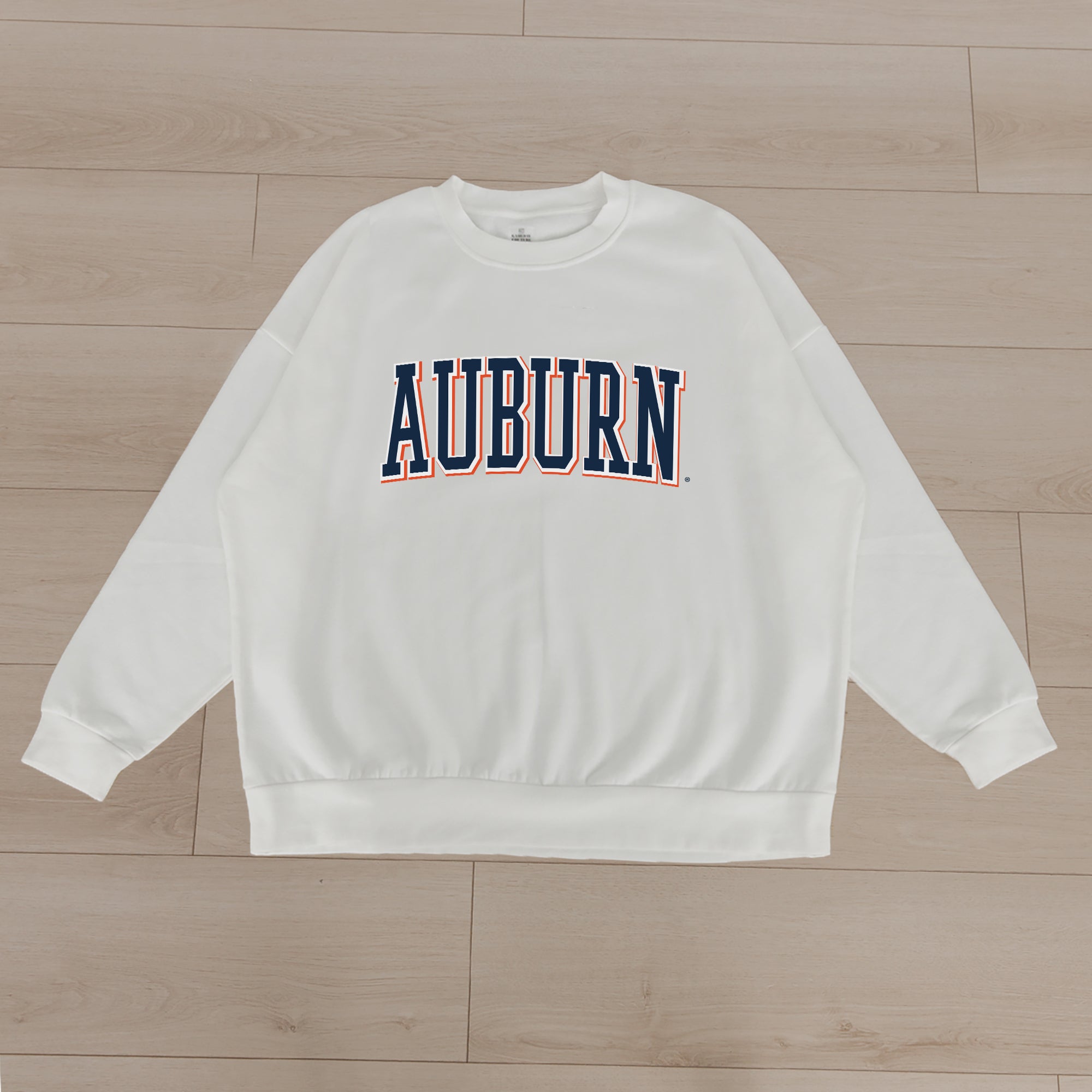 AUBURN TIGERS ALL-STAR APPEAL PREMIUM FLEECE DROP SHOULDER CREWNECK PULLOVER BY MADI PREWETT TROUTT