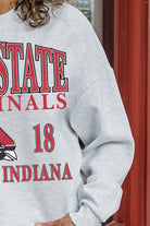 BALL STATE CARDINALS ALLEGIANCE PREMIUM FLEECE DROP SHOULDER CREWNECK PULLOVER