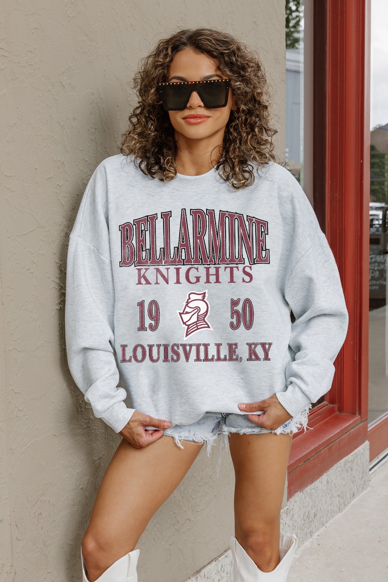 BELLARMINE KNIGHTS ALLEGIANCE PREMIUM FLEECE DROP SHOULDER CREWNECK PULLOVER