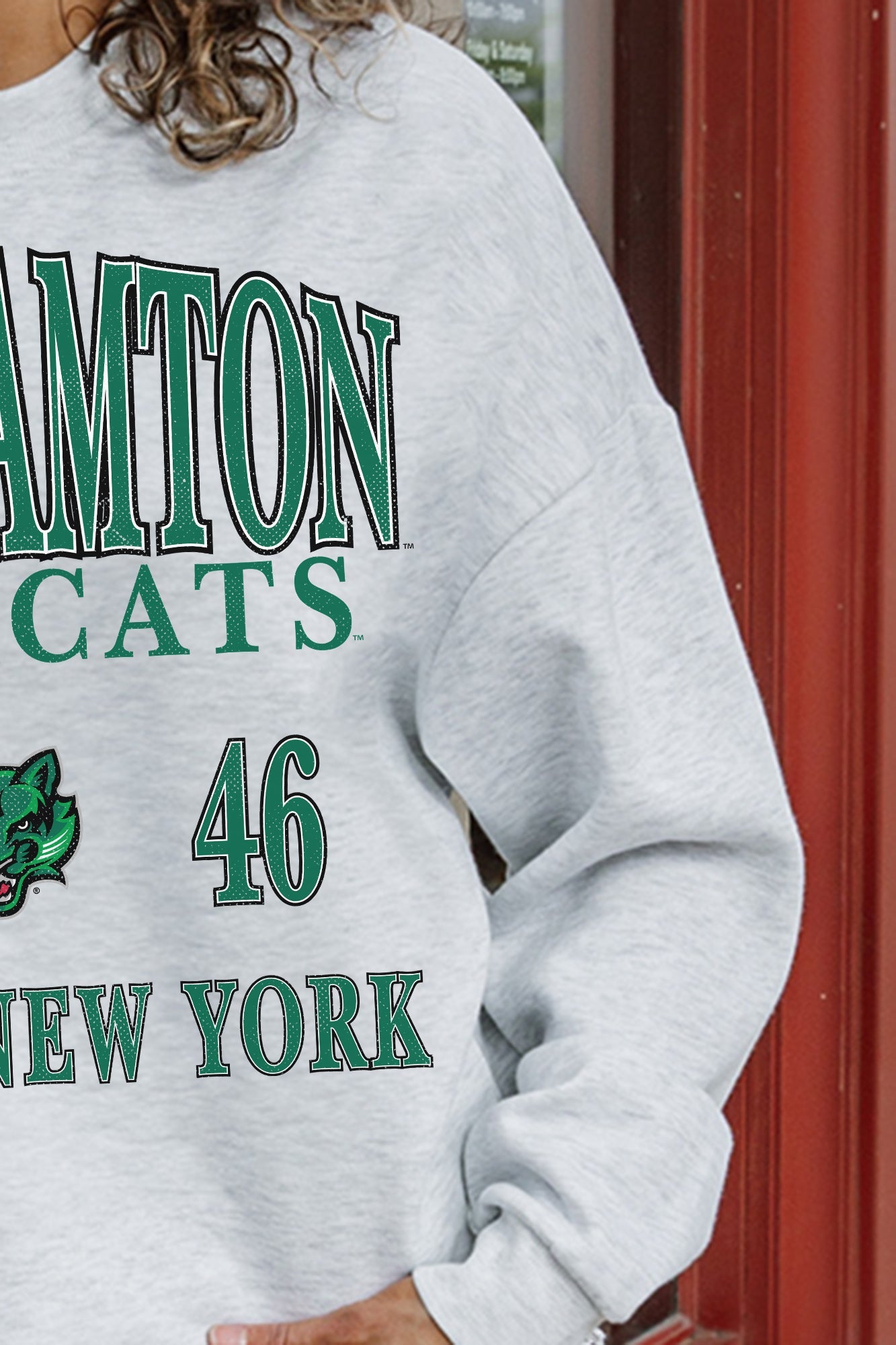 BINGHAMTON BEARCATS ALLEGIANCE PREMIUM FLEECE DROP SHOULDER CREWNECK PULLOVER