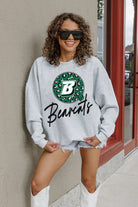 BINGHAMTON BEARCATS GOING WILD PREMIUM FLEECE DROP SHOULDER CREWNECK PULLOVER