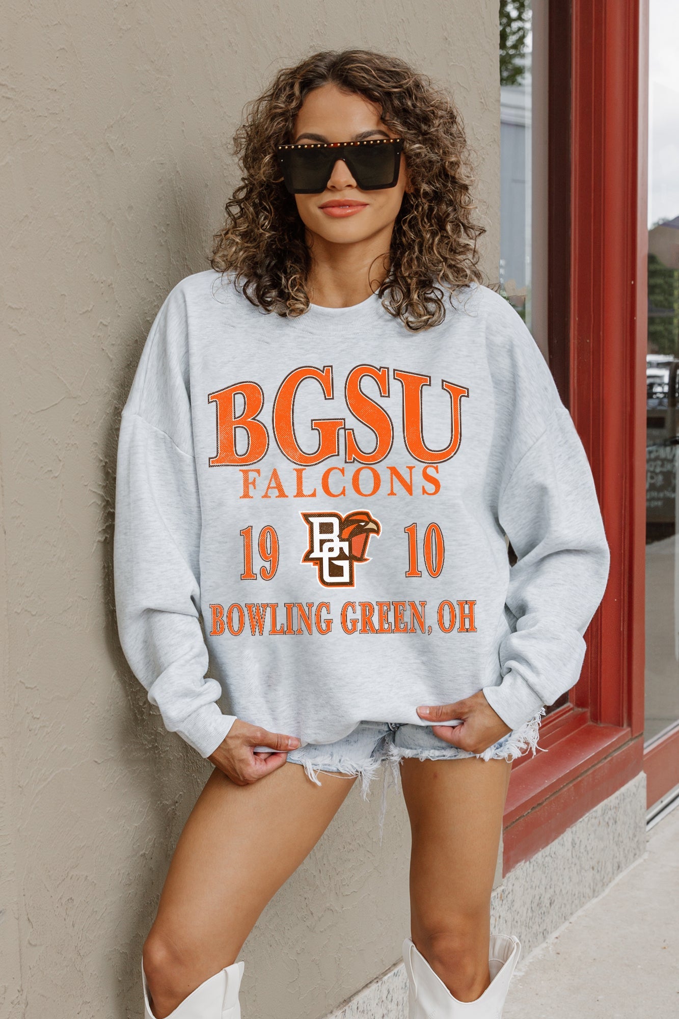 BOWLING GREEN FALCONS ALLEGIANCE PREMIUM FLEECE DROP SHOULDER CREWNECK PULLOVER