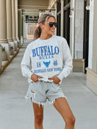 BUFFALO BULLS ALLEGIANCE PREMIUM FLEECE DROP SHOULDER CREWNECK PULLOVER