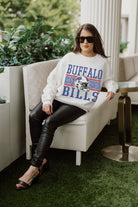 BUFFALO BILLS FAIR CATCH PREMIUM FLEECE DROP SHOULDER CREWNECK PULLOVER