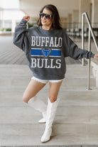 BUFFALO BULLS WILD TAILGATE PREMIUM FLEECE DROP SHOULDER CREWNECK PULLOVER