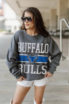 BUFFALO BULLS WILD TAILGATE PREMIUM FLEECE DROP SHOULDER CREWNECK PULLOVER